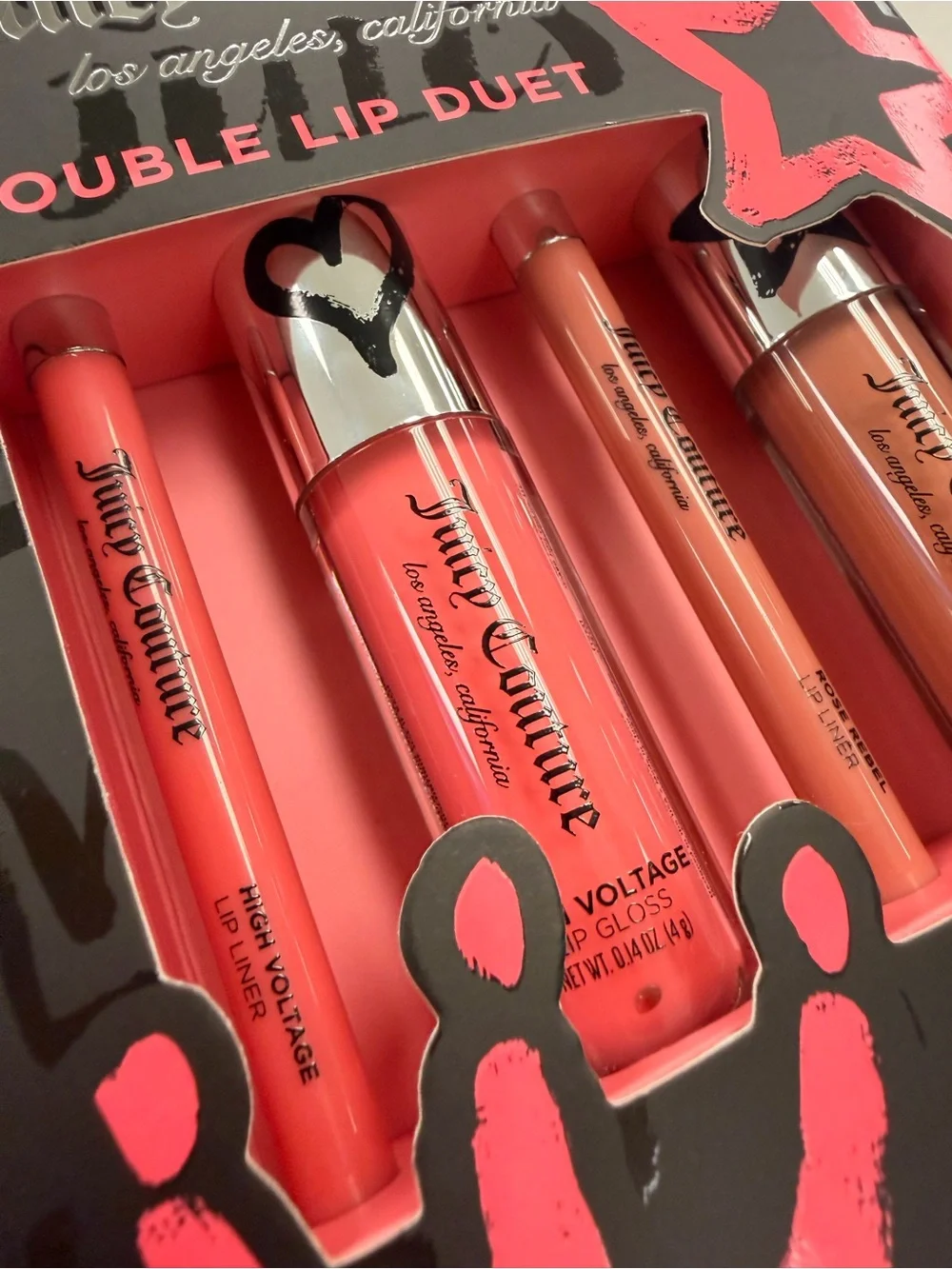 Juicy Couture Double Lip Duet - High Voltage & Rose Rebel (Pink/Coral)